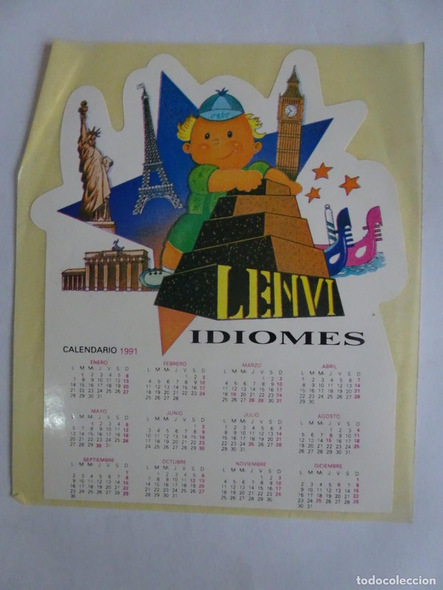 Pegatinas de colecci&oacute;n: PEGATINA, ADHESIVO, CALENDARIO 1991 ,LENVI IDIOMES, VER FOTOS