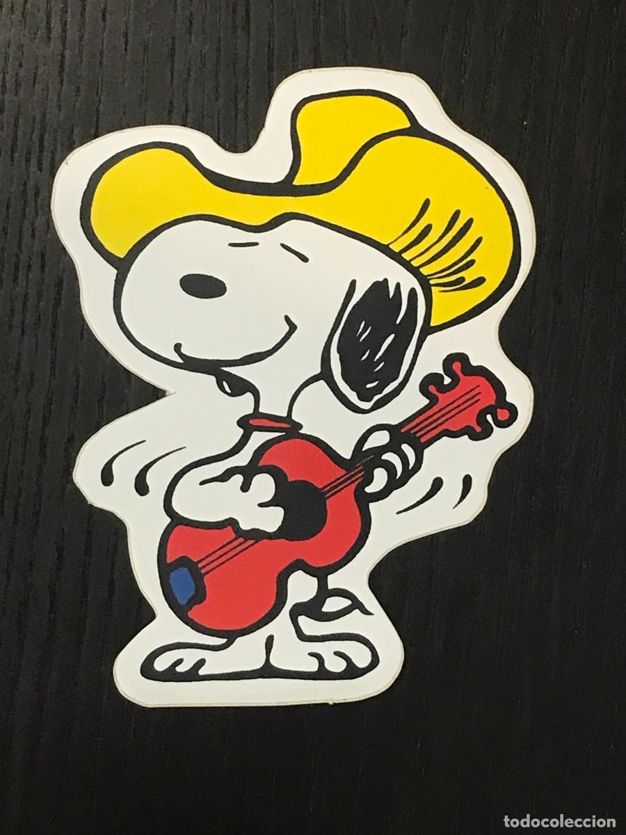Pegatinas de colecci&oacute;n: SNOOPY GUITARRA GUITARRISTA MUSICA - ANTIGUA PEGATINA ADHESIVO
