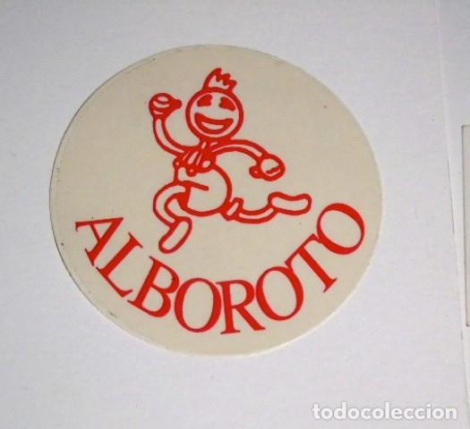 Sammlung von Aufklebern: ALBOROTO VALENCIA ADHESIVO ROJO 9,5 CM A&Ntilde;OS 80-90