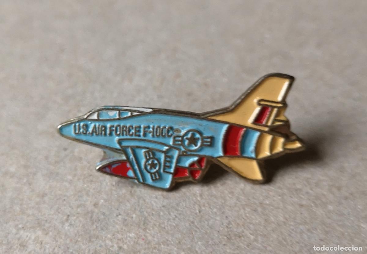 Pegatinas de colecci&oacute;n: PIN AVIACION. U.S. AIR FORCE F1000. AVIONES. CAZAS.