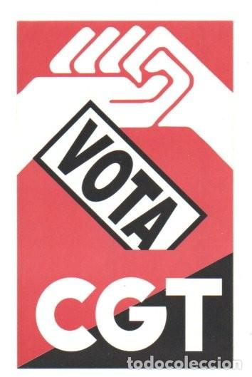 Pegatinas de colecci&oacute;n: PEGATINA POLITICA. VOTA CGT. NUEVA. 12 X 8 CM. APROX.