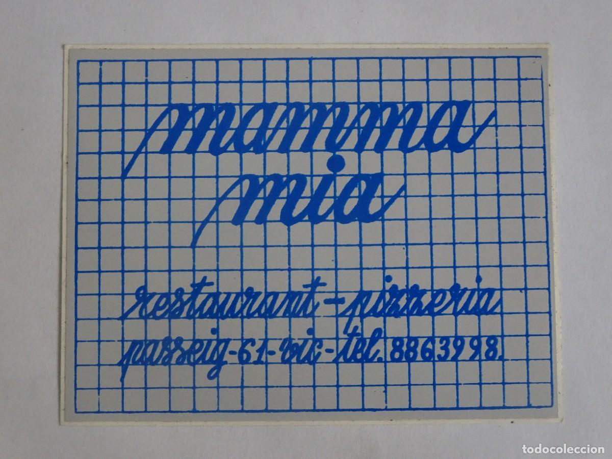 Pegatinas de colecci&oacute;n: ADHESIVO, PEGATINA, MAMMA MIA, PIZZER&Iacute;A, VIC, VER FOTOS