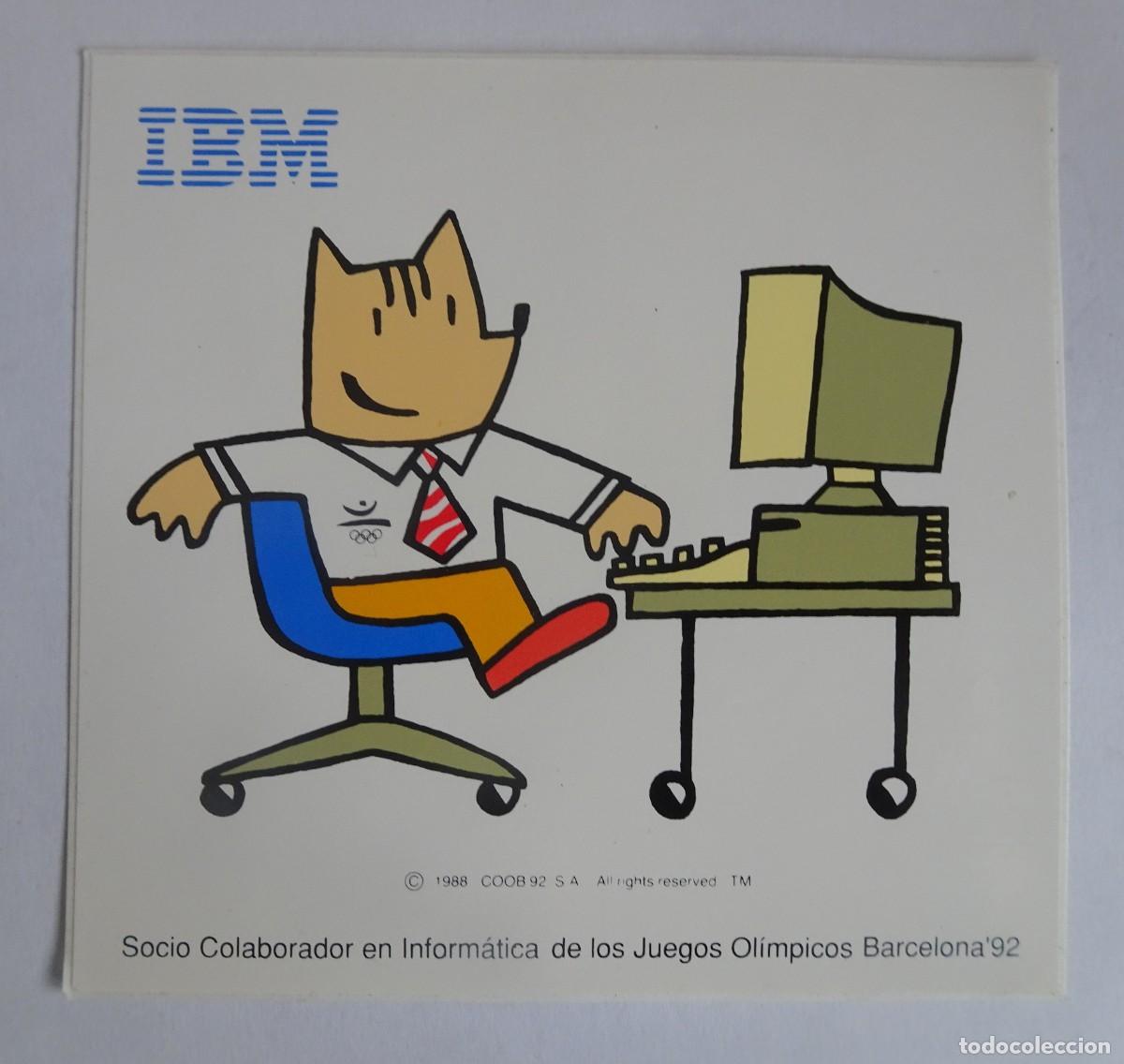 Pegatinas de colecci&oacute;n: ADHESIVO, PEGATINA, IBM SOCIO COLABORADOR, OLIMPIADAS BARCELONA 92, , VER FOTOS