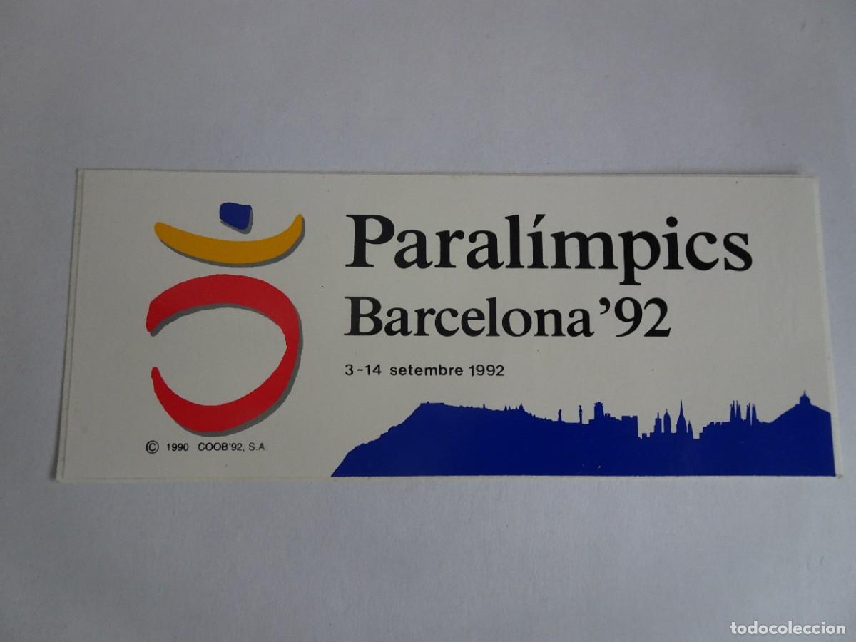 Pegatinas de colecci&oacute;n: ADHESIVO, PEGATINA, PARAL&Iacute;MPICS , OLIMPIADAS BARCELONA 92 ,VER FOTOS