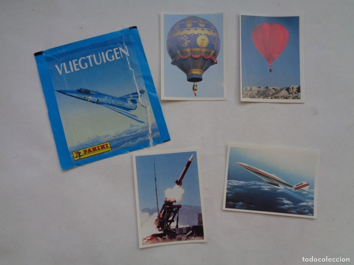 Pegatinas de colecci&oacute;n: AVIACION : LOTE DE 4 PEGATINAS - CROMOS DE LA COLECCION AVIONES , CON SU SOBRE . DE PANINI