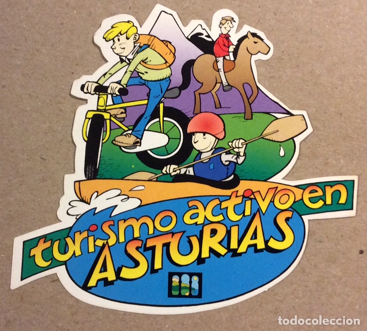 Collection stickers: TURISMO ACTIVO EN ASTURIAS. ANTIGUA PEGATINA PUBLICITARIA