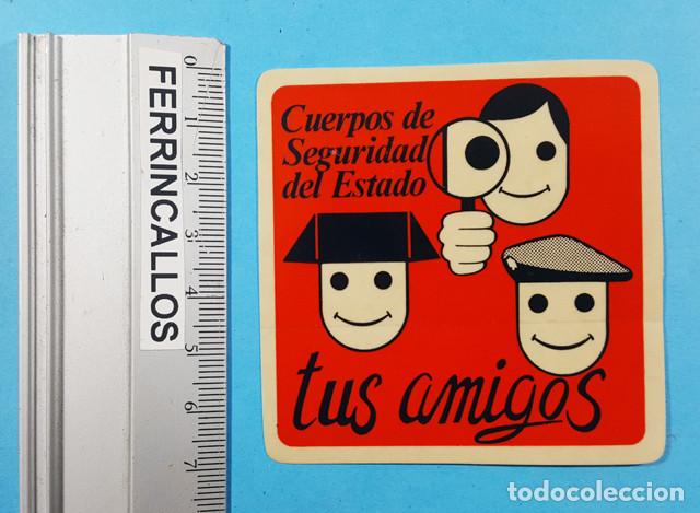 Autocolantes de cole&ccedil;&atilde;o: PEGATINA CUERPOS DE SEGURIDAD DEL ESTADO, TUS AMIGOS, A&Ntilde;OS 80