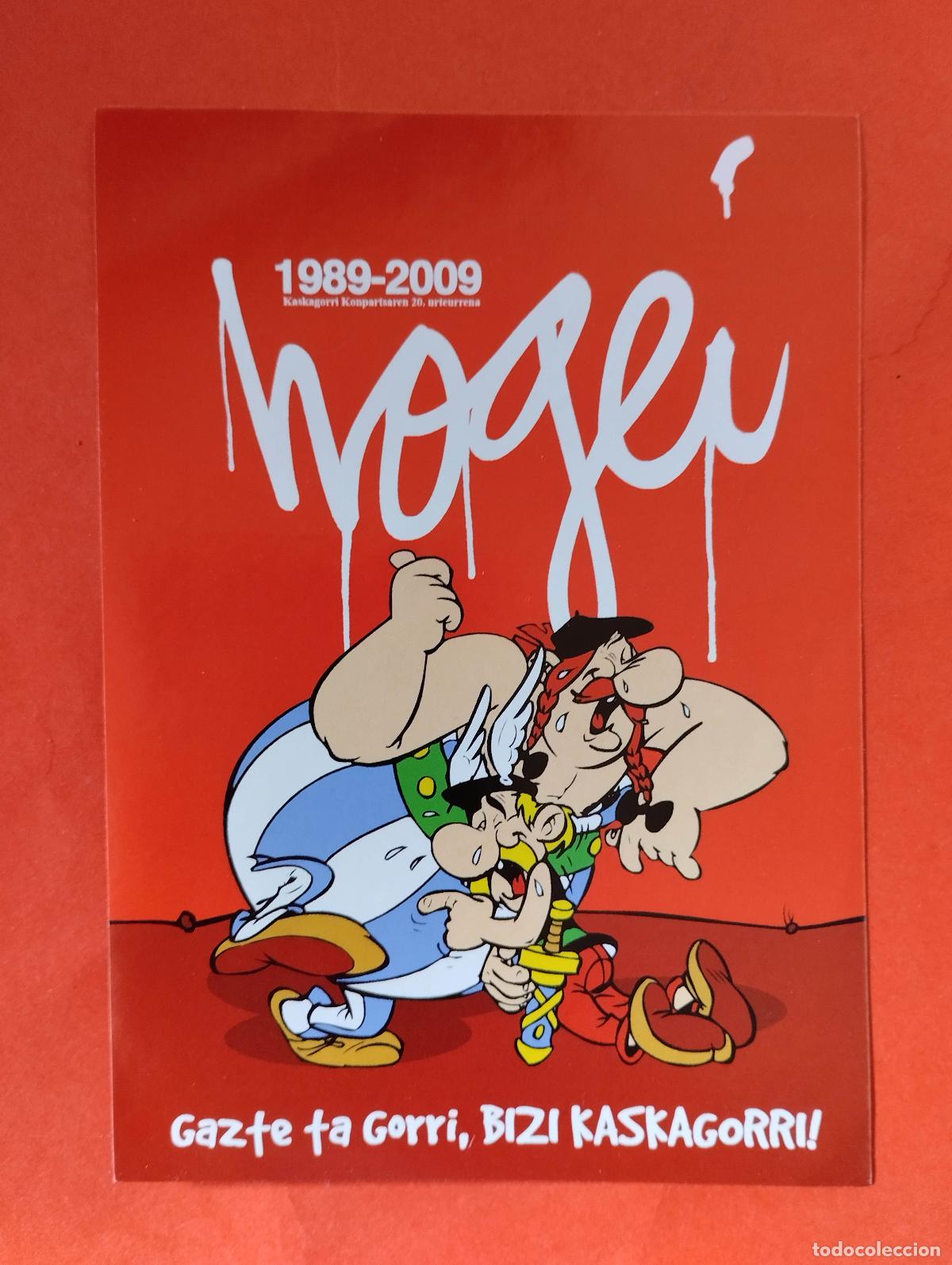 Pegatinas de colecci&oacute;n: PEGATINA POL&Iacute;TICA VASCA ASTE NAGUSIA GAZTE TA GORRI BIZI KASKAGORRI&iexcl;&iexcl; KONPARTSA ASTERIX OBELIX 2009