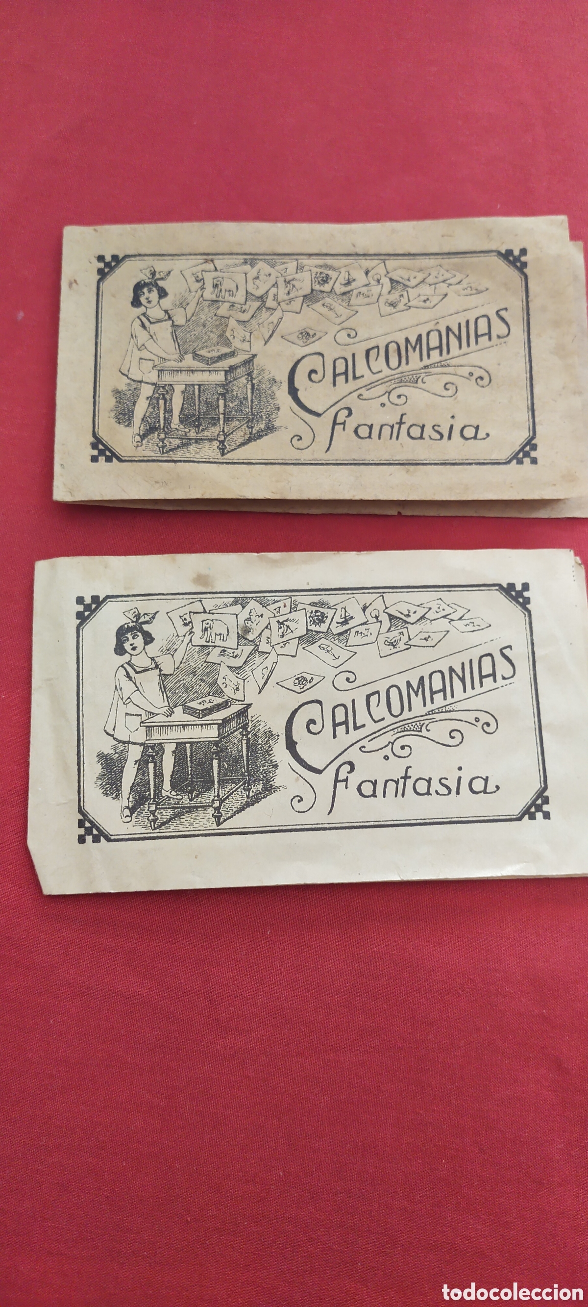 Pegatinas de colecci&oacute;n: Calcamon&iacute;as fantas&iacute;a antiguas f&uacute;tbol animales lote de 2