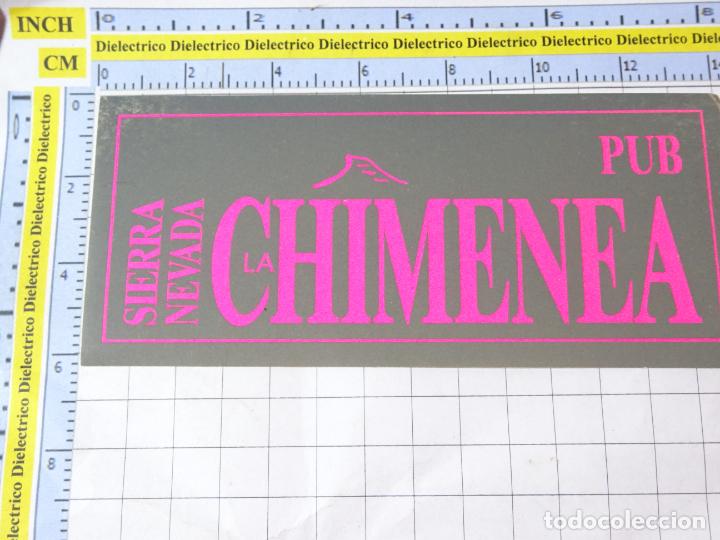 Autocolantes de cole&ccedil;&atilde;o: PEGATINA DE TURISMO. DISCOTECAS PUBS NIGHT CLUB. PUB LA CHIMENEA SIERRA NEVADA GRANADA 54