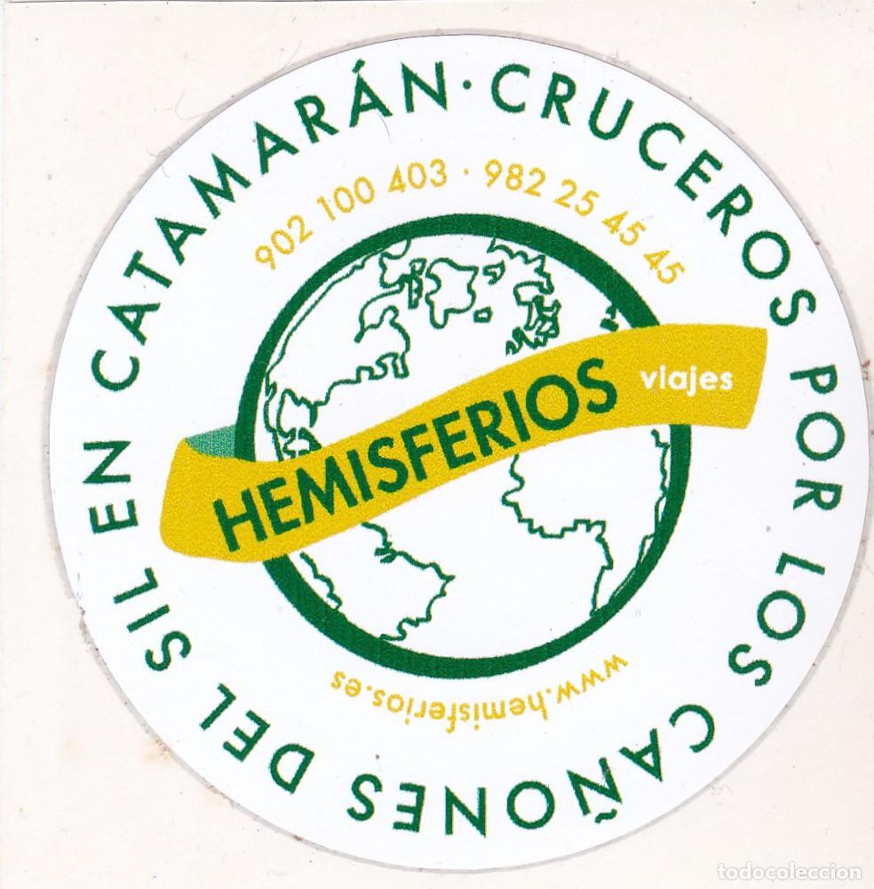 Pegatinas de colecci&oacute;n: PEGATINA HEMISFERIOS VIAJES. CRUCEROS POR LOS CA&Ntilde;OS DEL SIL EN CATAMAR&Aacute;N