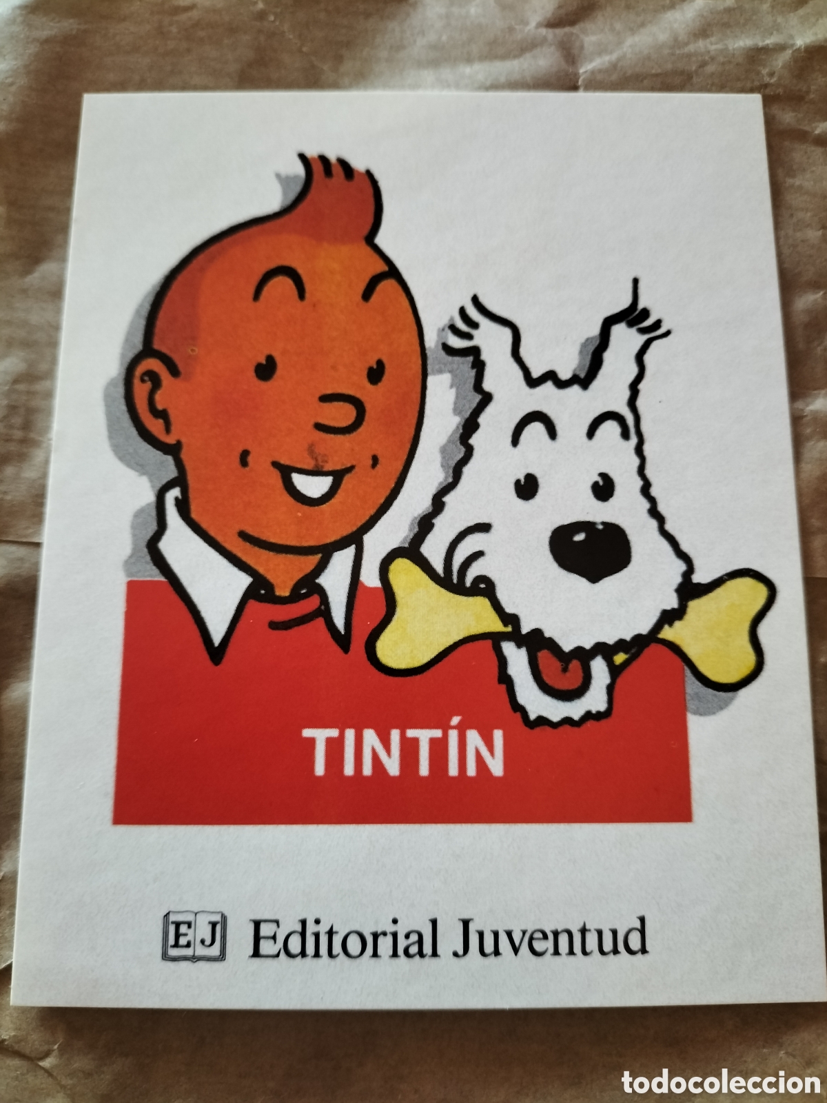 Pegatinas de colecci&oacute;n: Tint&iacute;n y Milu adhesivo