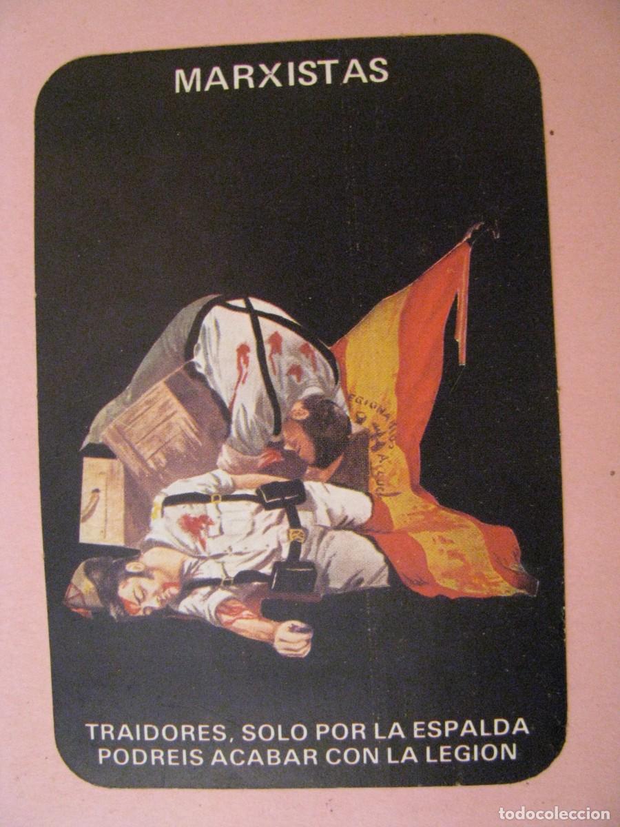 Pegatinas de colecci&oacute;n: PEGATINA MARXISTAS TRAIDORES, SOLO POR LA ESPALDA PODREIS ACABAR CON LA LEGION. 11X7,5 CM.