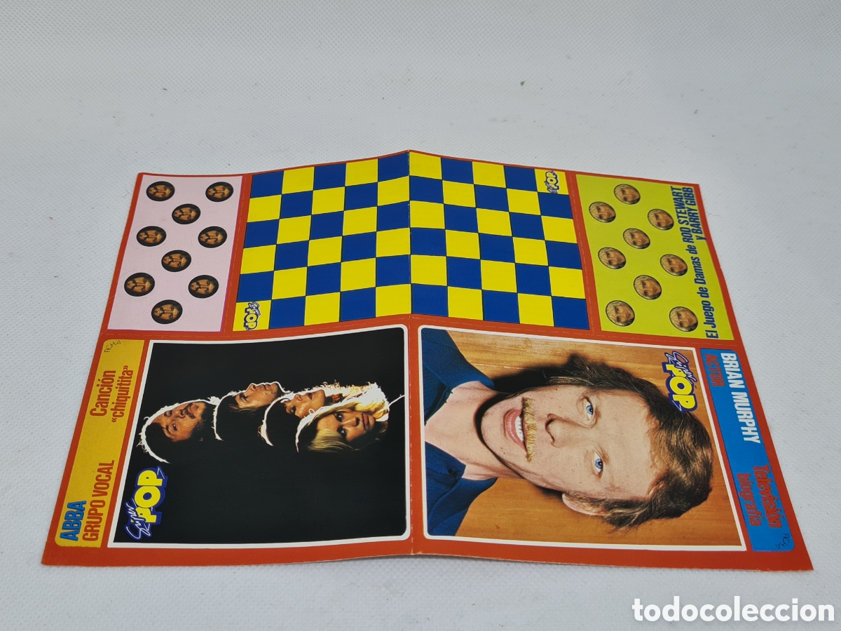 Pegatinas de colecci&oacute;n: PLIEGO CROMOS PEGATINAS BOMBA SUPER POP FANS A&Ntilde;OS 70 / 80 ABBA BEE GEES