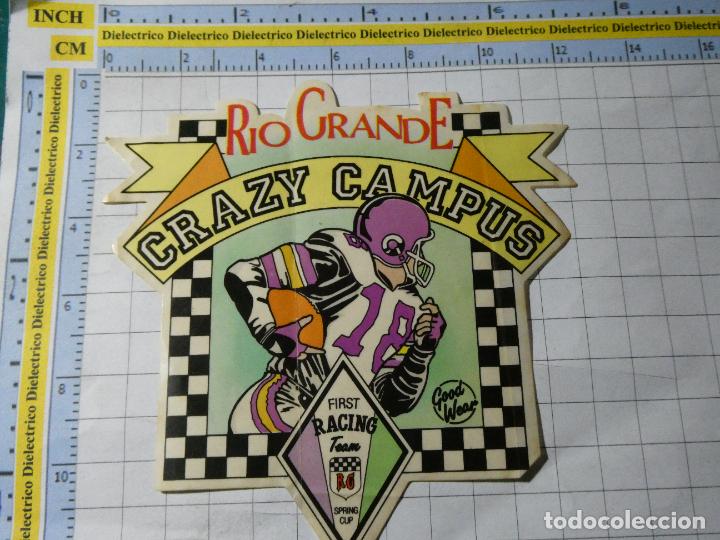 Collection stickers: PEGATINA DE MARCAS DE ROPA. RIO GRANDE CRAZY CAMPUS VAQUEROS JEANS. 168