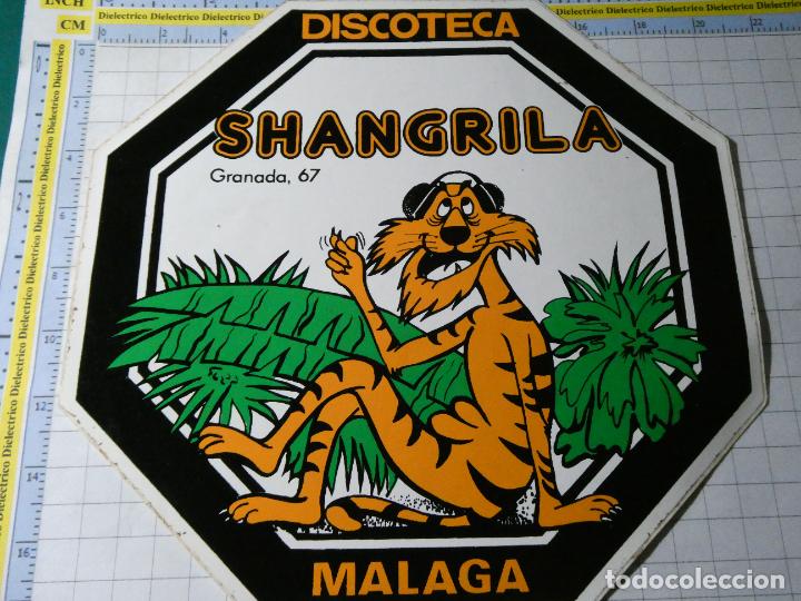 Collection stickers: PEGATINA DE DISCOTECAS PUBS CLUBS DISCOTECA SHANGRILA M&Aacute;LAGA.