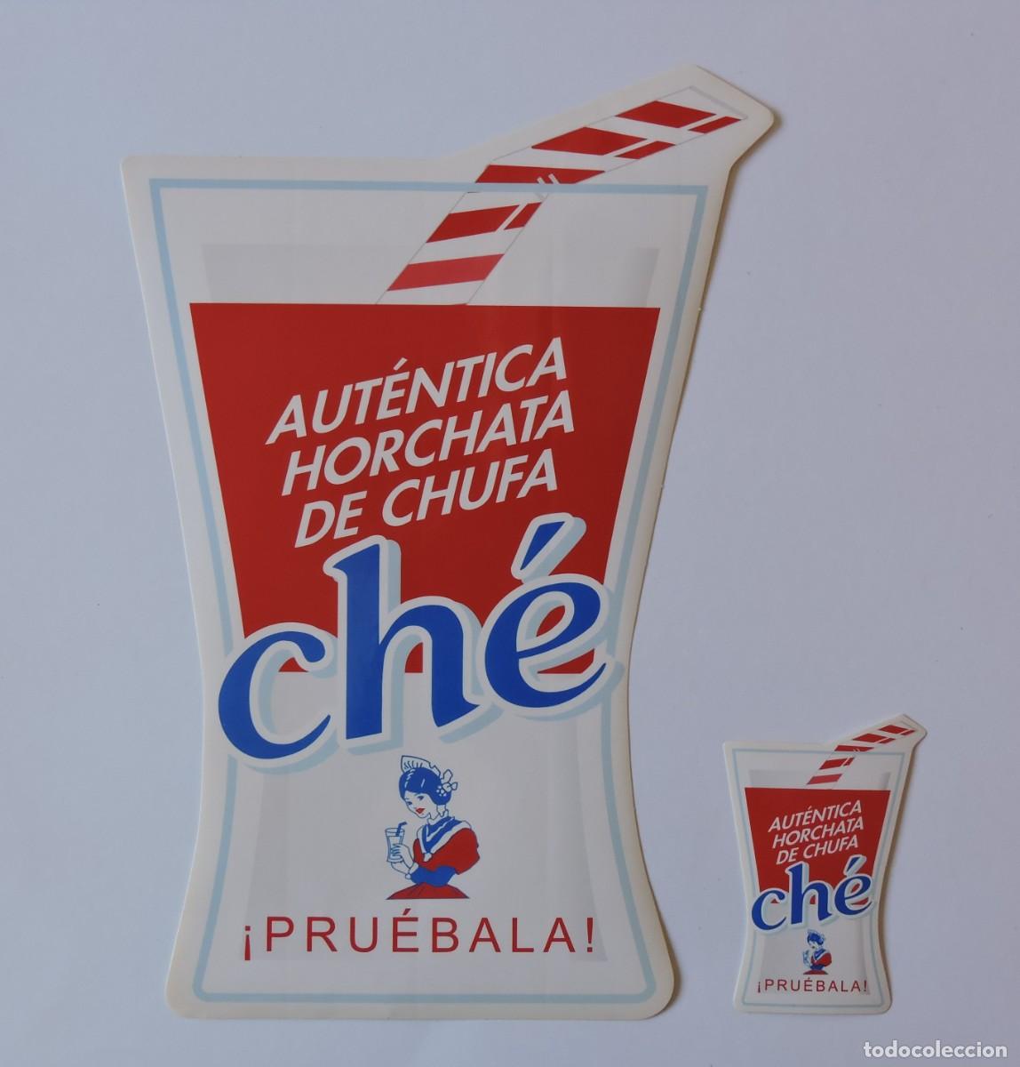 Pegatinas de colecci&oacute;n: PEGATINA GRANDE Y PEQUE&Ntilde;A - HORCHATA CH&Eacute; - A&Ntilde;OS 80 - 18 X 27 CM ...L6435