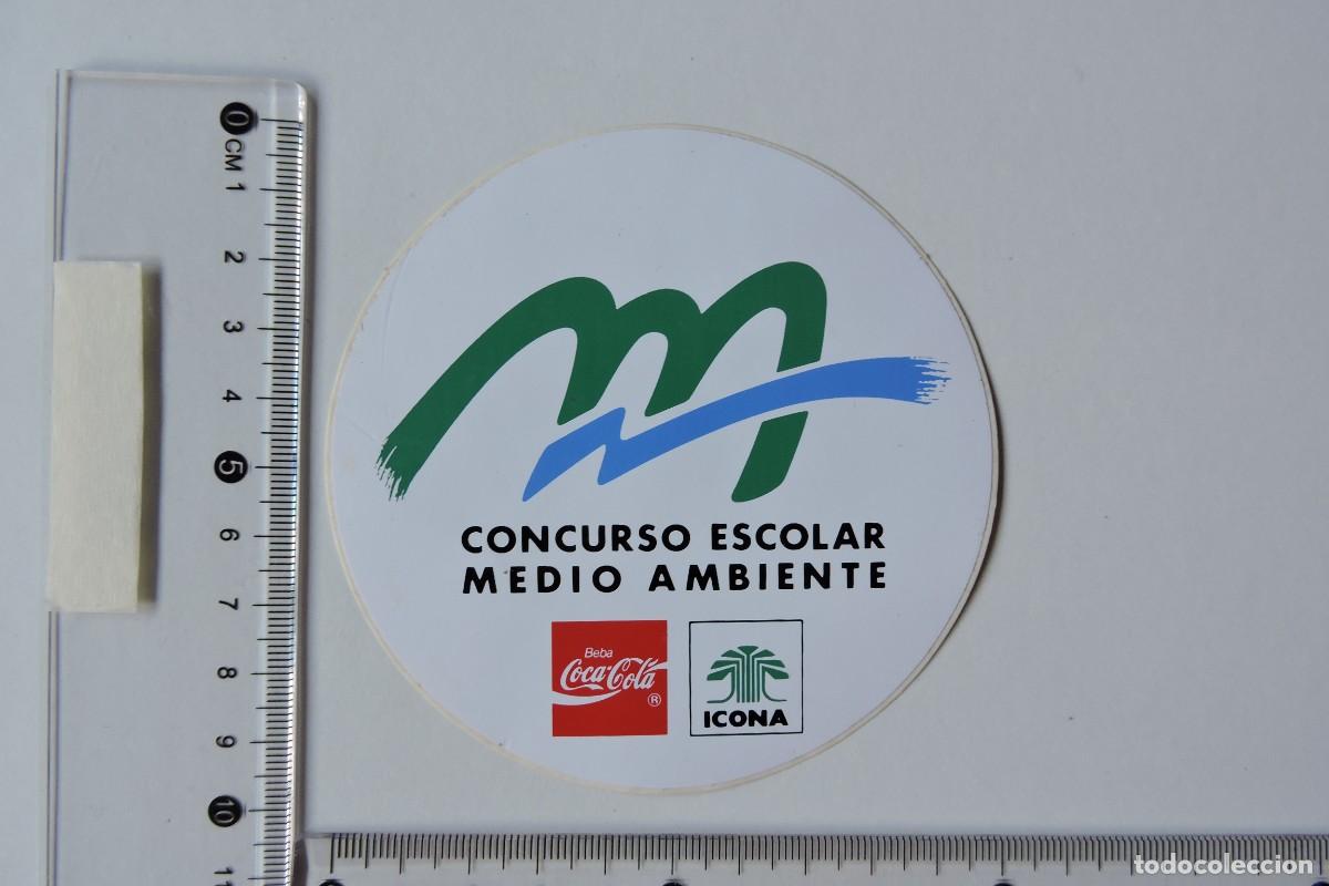 Adesivi di collezione: PEGATINA CONCURSO ESCOLAR MEDIO AMBIENTE, A&Ntilde;OS 80, 10 CM. DE DIAMETRO &hellip; L6523