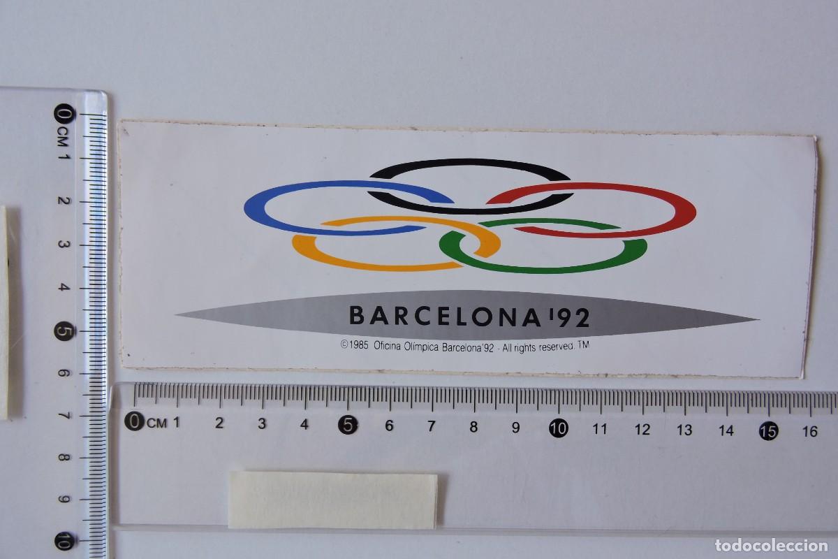 Pegatinas de colecci&oacute;n: PEGATINA JUEGOS OLIMPICOS BARCELONA 92, 6 X 16CM ... L6664