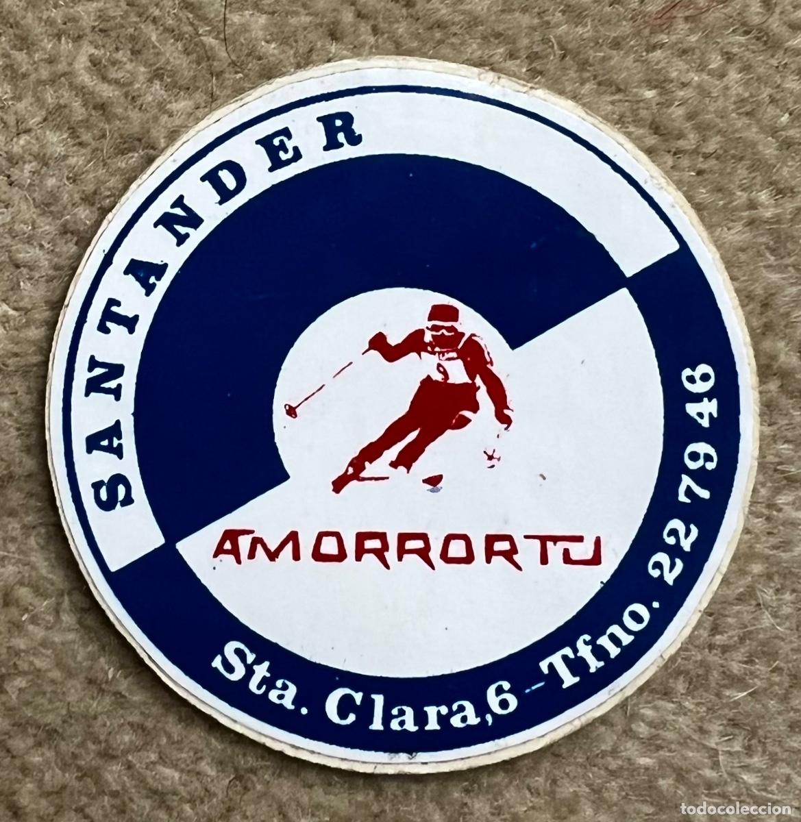 Pegatinas de colecci&oacute;n: Pegatina de deportes Amorrortu - Santander (Esqu&iacute;, monta&ntilde;a) - A&ntilde;os 70