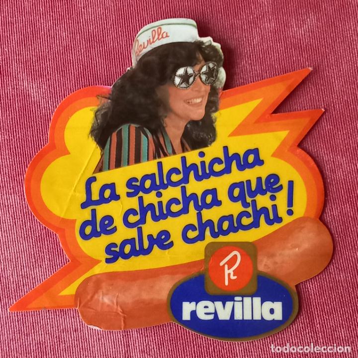 Pegatinas de colecci&oacute;n: Pegatina Revilla, la salchicha de chicha que sabe chachi !