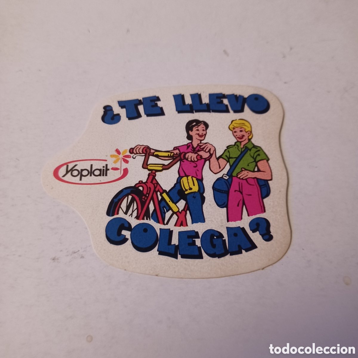Pegatinas de colecci&oacute;n: Pegatina Yoplait a&ntilde;os 80 Biciyoplait &iquest;Te llevo colega?