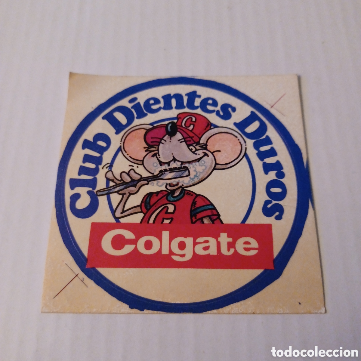 Pegatinas de colecci&oacute;n: Pegatina adhesivo a&ntilde;os 80 publicidad Colgate Club dientes duros