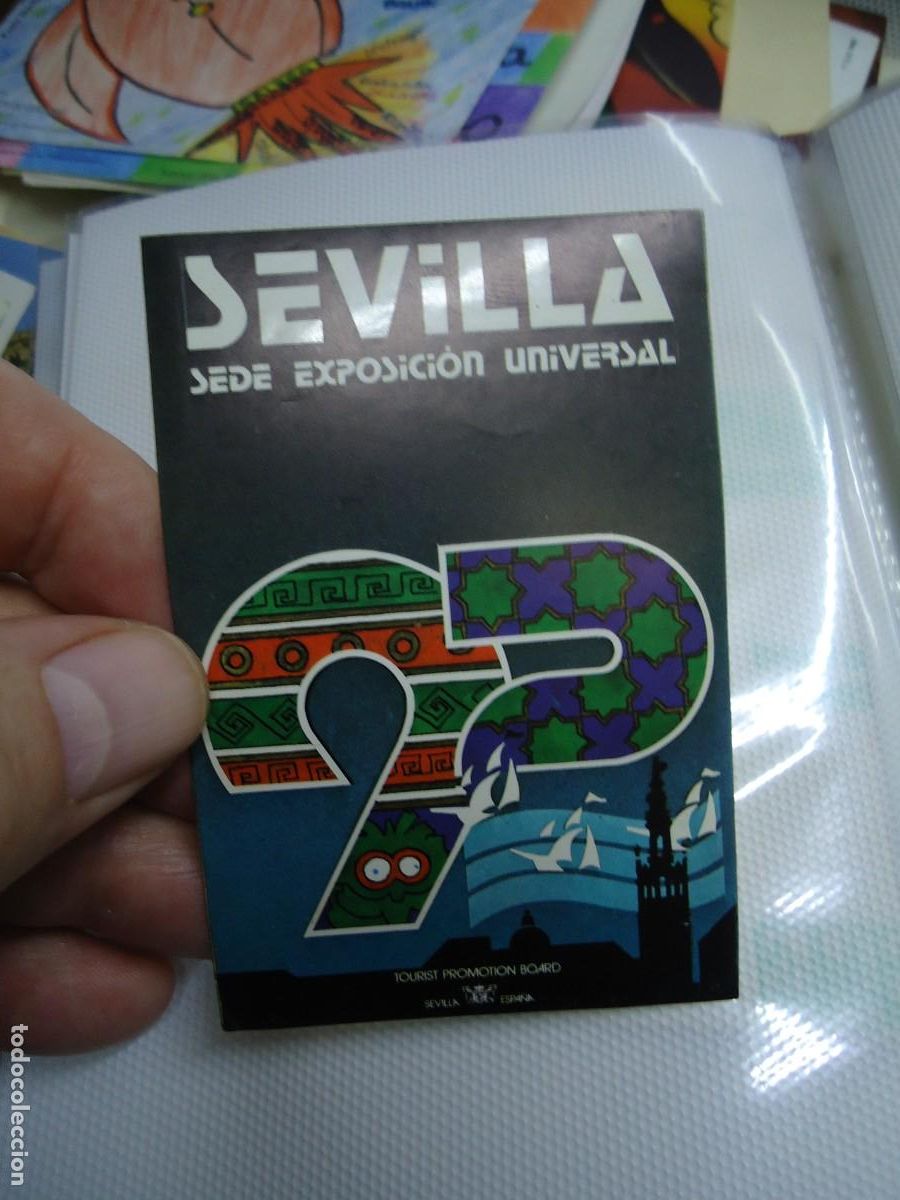 Collection stickers: 1980 ANTIGUA PEGATINA SEVILLA EXPOSICION UNIVERSAL 1992 TOURIST PROMOTION BOARD SEVILLA ESPA&Ntilde;A MIDE