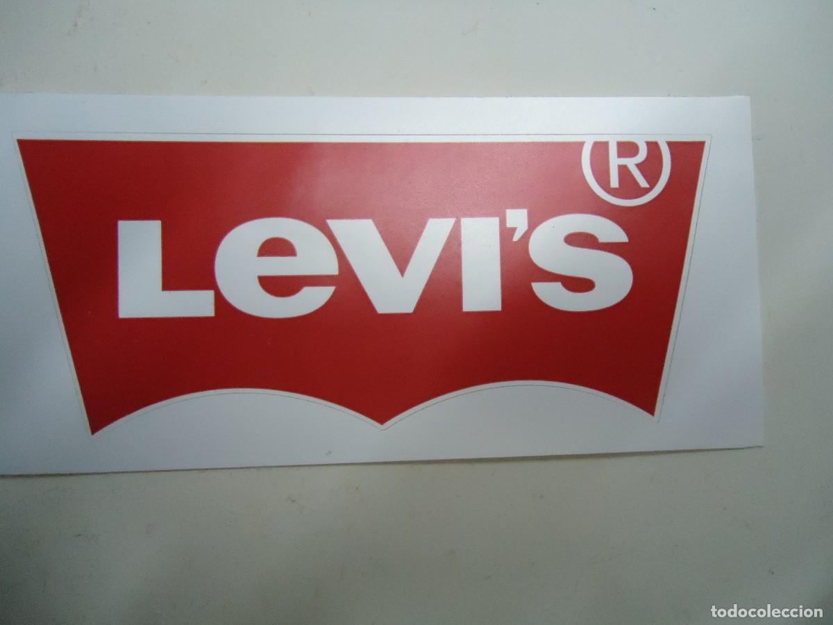 Collection stickers: 1980 ANTIGUA PEGATINA DE LA CASA LEVI`S MIDE 5,5 X 13,5 CM EN BUEN ESTADO