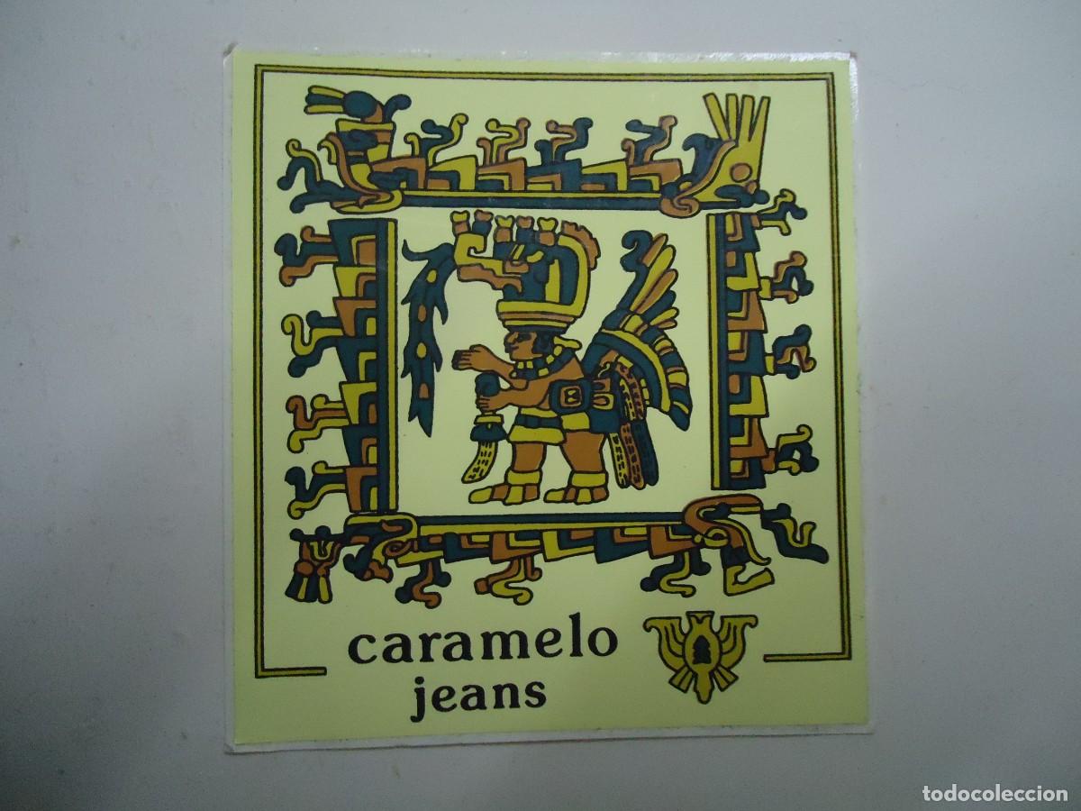 Autocolantes de cole&ccedil;&atilde;o: ANTIGUA PEGATINA DE LA CASA CARAMELO JEANS MIDE 11 X 10,5 CM EN BUEN ESTADO CORREO CERTIFICADO PARA