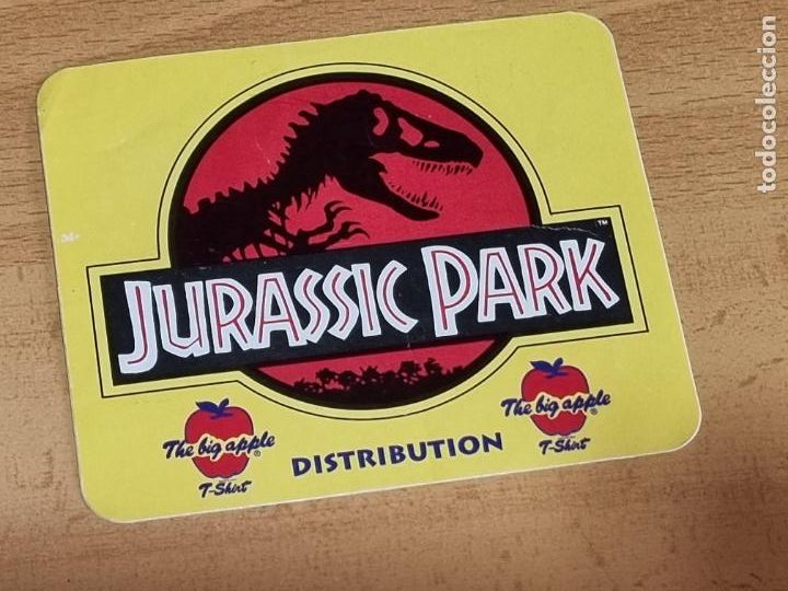 Pegatinas de colecci&oacute;n: ADHESIVO PEGATINA PROMOCIONAL PELICULA - JURASSIC PARK 1992 - MERCHANDISING ORIGINAL