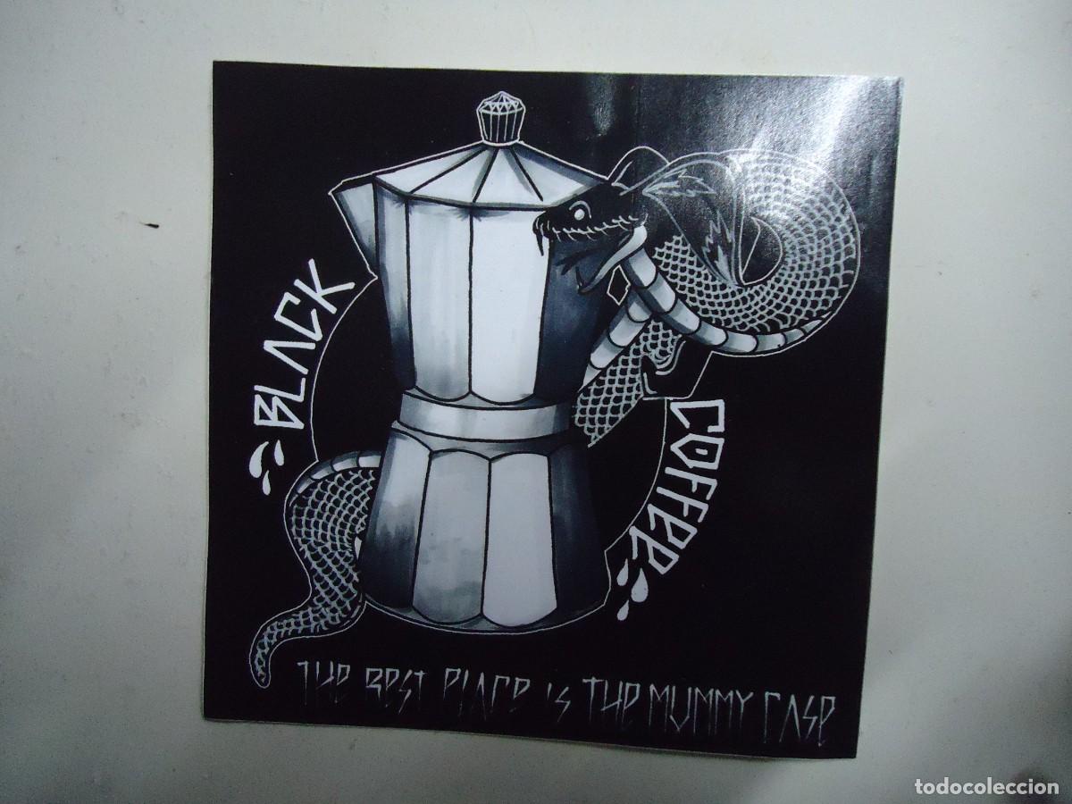 Autocolantes de cole&ccedil;&atilde;o: 1980 ANTIGUA PEGATINA DE BLACK COFFEE MIDE 10,5 X 10,5 cm. EN BUEN ESTADO