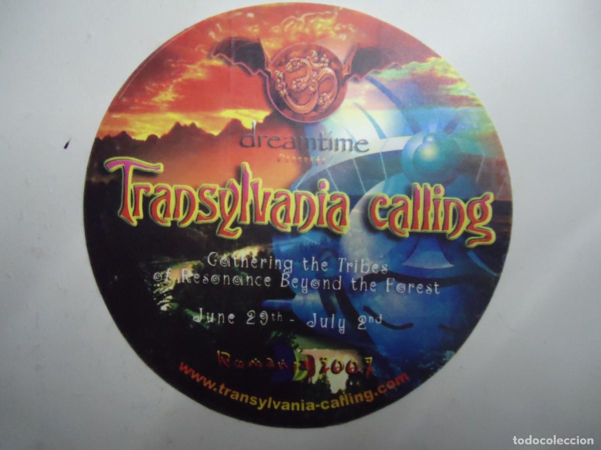 Autocolantes de cole&ccedil;&atilde;o: 1980 ANTIGUA PEGATINA TRANSILVANIA CALLING DREAMTIME MIDE 10 CM. DE DI&Aacute;METRO EN BUEN ESTADO