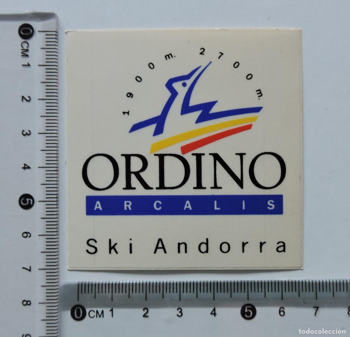 Pegatinas de colecci&oacute;n: PEGATINA ORDINO, ARCALIS, SKI ANDORRA, 1900M - 2700M ,7 X 6 CM, A&Ntilde;OS 80 ... L6712