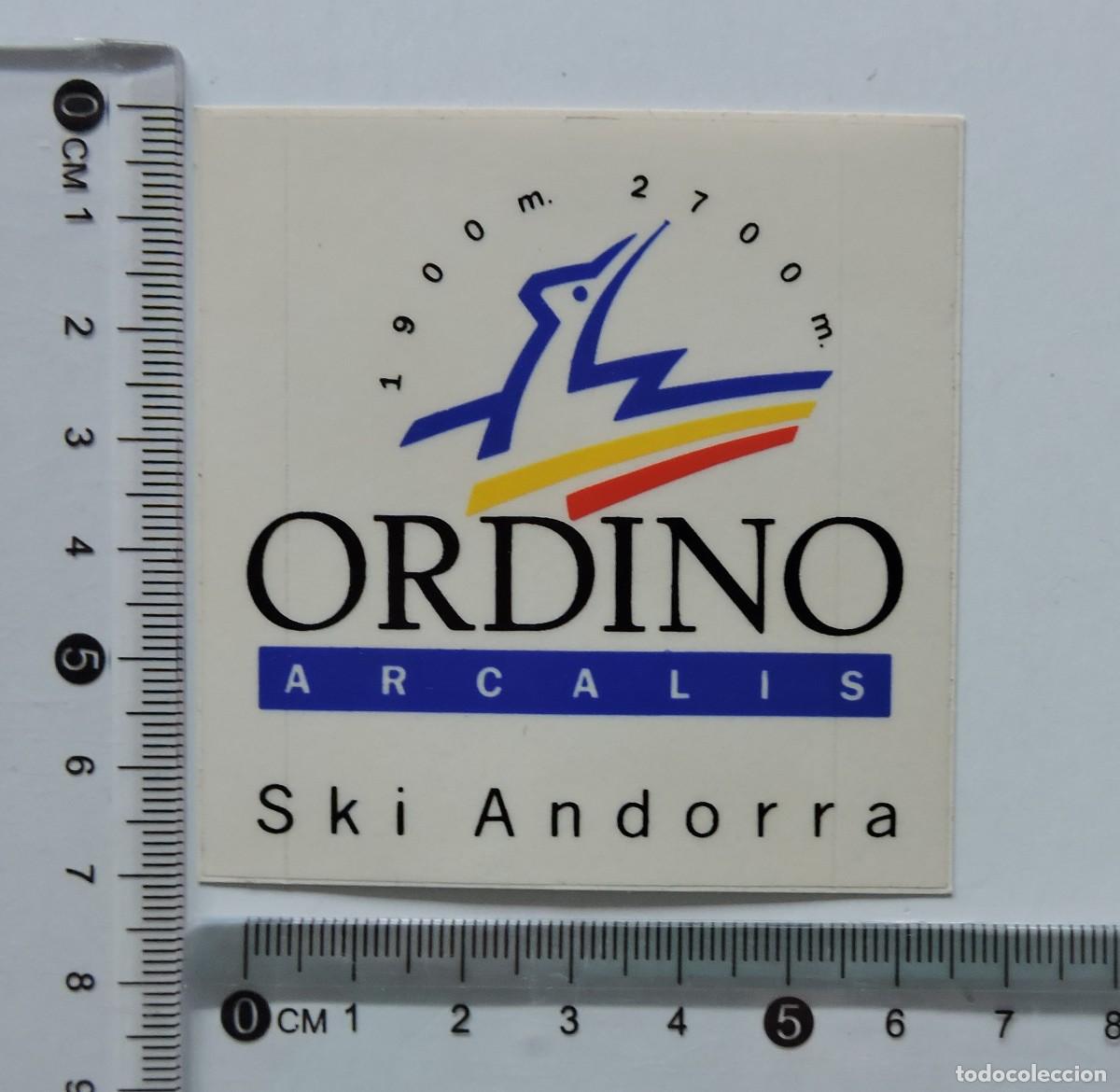 Pegatinas de colecci&oacute;n: PEGATINA ORDINO, ARCALIS, SKI ANDORRA, 1900M - 2700M ,7 X 6 CM, A&Ntilde;OS 80 ... L6713