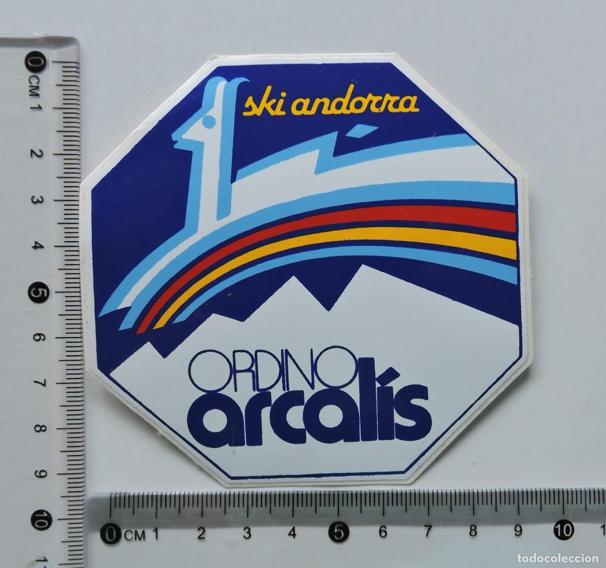 Pegatinas de colecci&oacute;n: PEGATINA ORDINO ARCALIS,SKI ANDORRA, 9 X 9 CM ... L6720