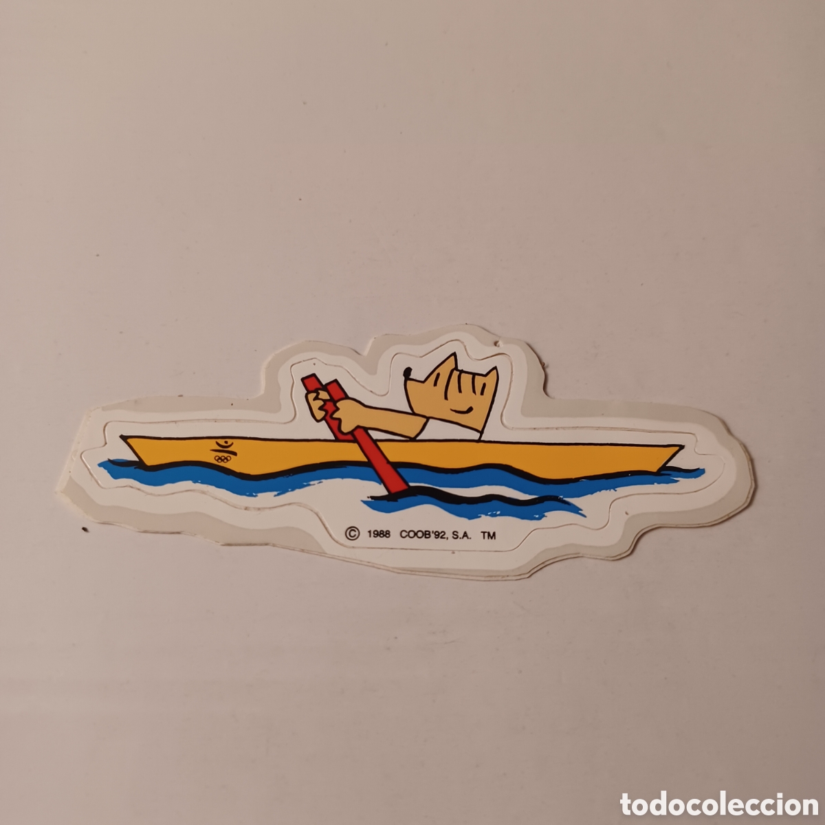 Pegatinas de colecci&oacute;n: Pegatina Adhesivo a&ntilde;o 1988 juegos ol&iacute;mpicos Barcelona 92 Cobi remo
