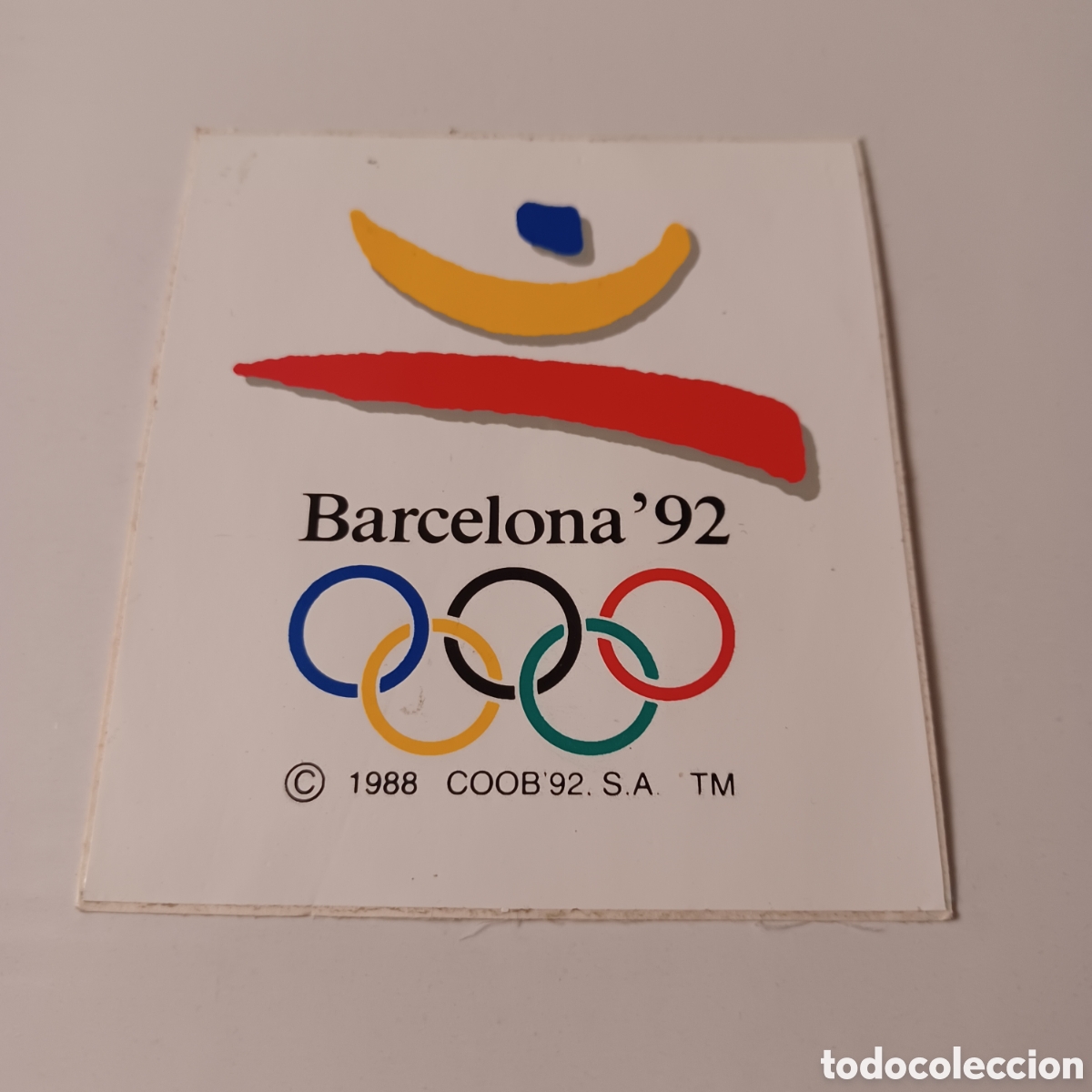 Pegatinas de colecci&oacute;n: Pegatina Adhesivo a&ntilde;o 1988 Juegos Ol&iacute;mpicos Barcelona 92 Logo 9x8 cm