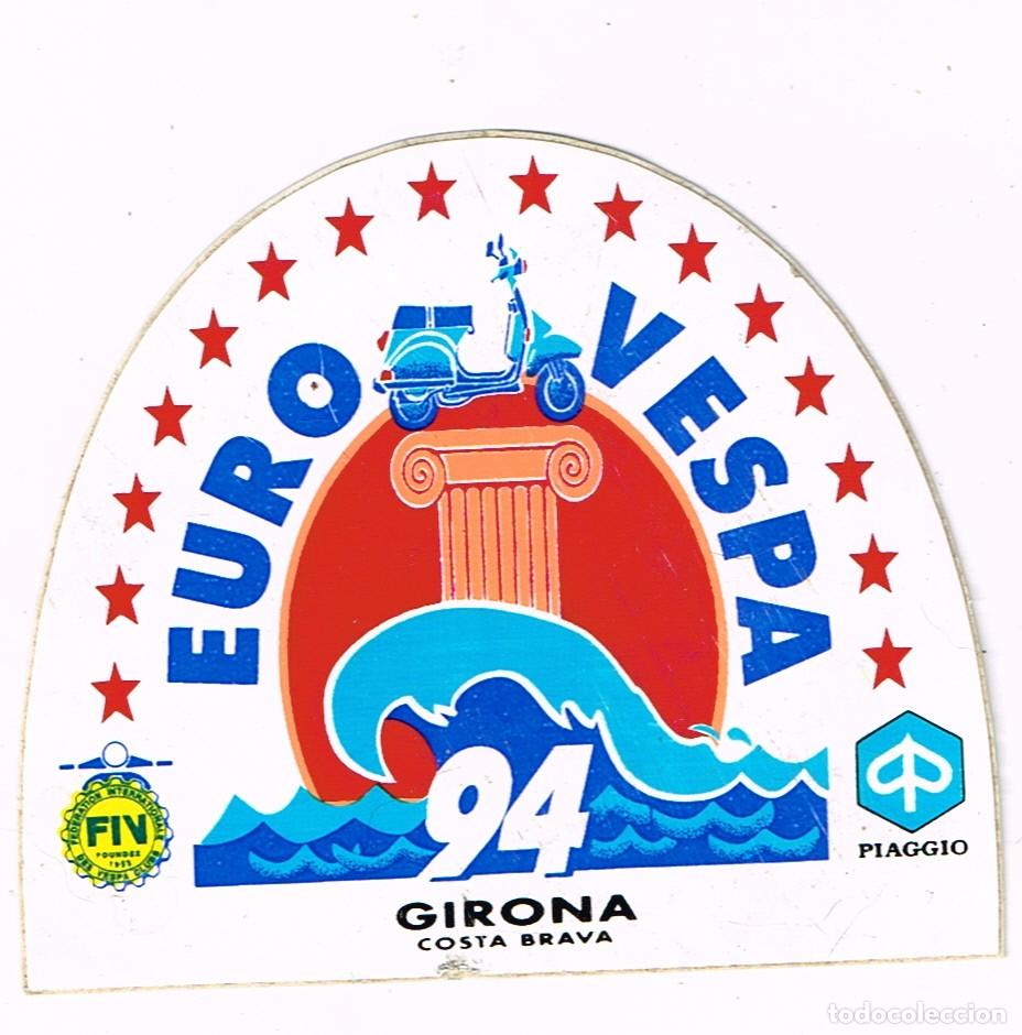 Pegatinas de colecci&oacute;n: 1994 PEGATINA Federation Internationale des Vespa Clubs - Piaggio - EURO VESPA 94 - GIRONA