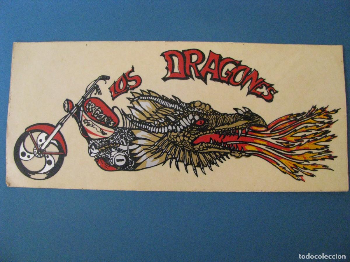 Autocollants de collection: PEGATINA DE LOS DRAGONES. MOTOS. 21X9 CM. FONDO TRANSPARENTE.