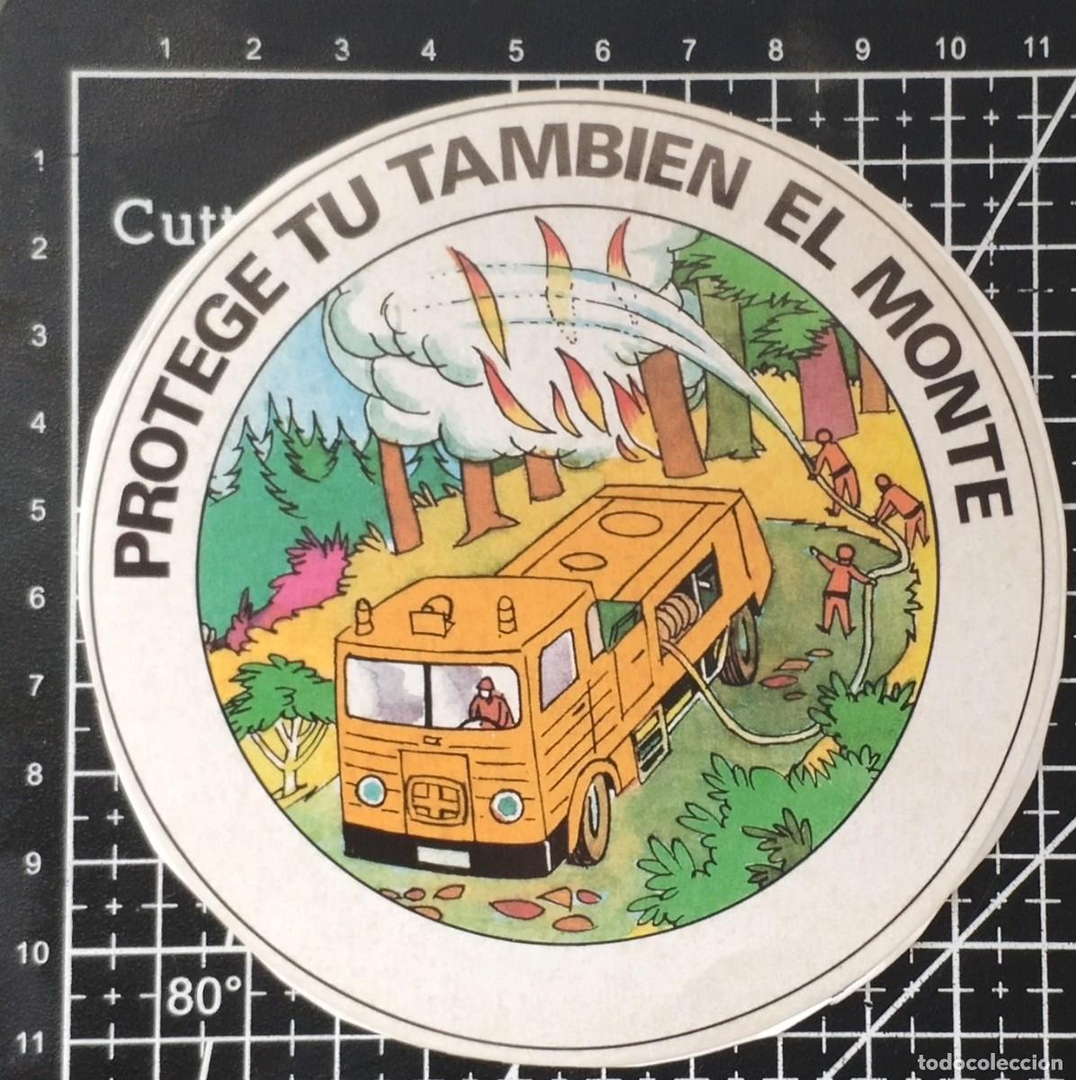 Pegatinas de colecci&oacute;n: PEGATINA ANTIGUA PROTEGE T&Uacute; TAMBI&Eacute;N EL MONTE - SIN PEGAR