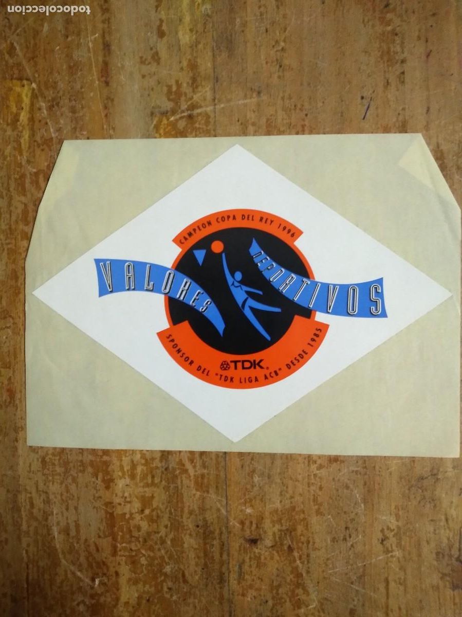 Pegatinas de colecci&oacute;n: PEGATINA VALORES DEPORTIVOS TDK CAMPEON COPA REY 1996