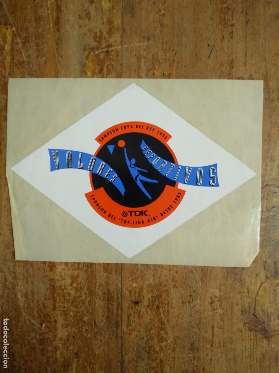 Pegatinas de colecci&oacute;n: PEGATINA VALORES DEPORTIVOS TDK CAMPEON COPA REY 1996