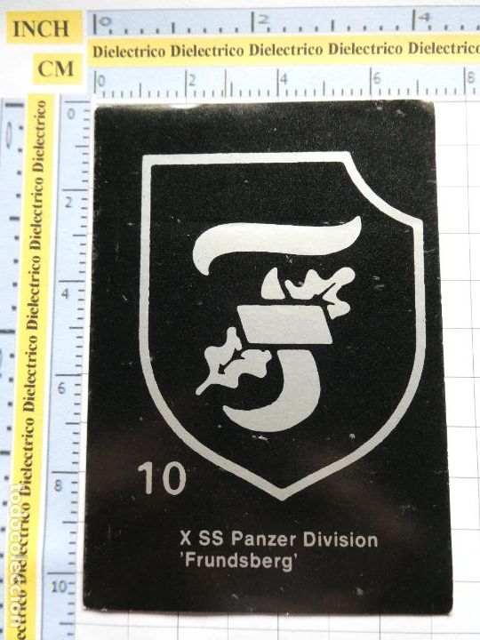 Pegatinas de colecci&oacute;n: PEGATINA POL&Iacute;TICO MILITAR. EJ&Eacute;RCITO ALEMANIA X SS PANZER DIVISION FRUNDSBERG. 201