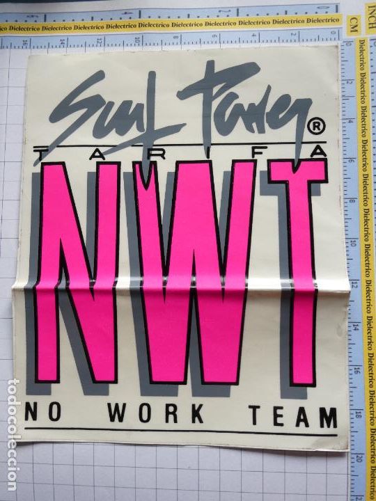 Pegatinas de colecci&oacute;n: PEGATINA DE SURF SURFING SURFEROS. NWT NO WORK TEAM TARIFA. 208