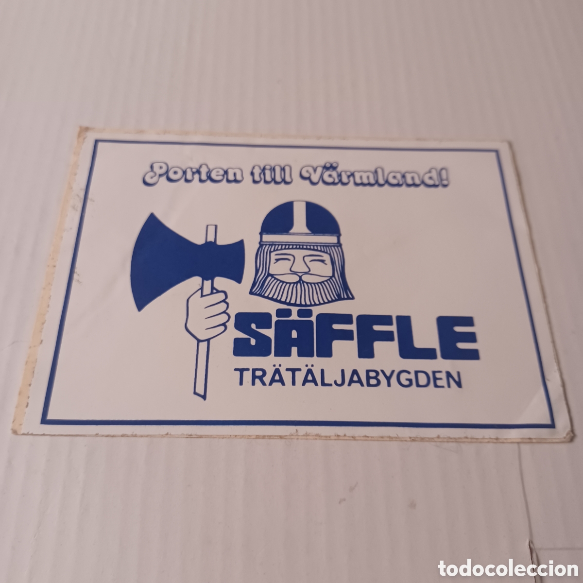 Pegatinas de colecci&oacute;n: Pegatina Adhesivo a&ntilde;os 80 sueca vikingo S&auml;ffle 12,5x9 cm