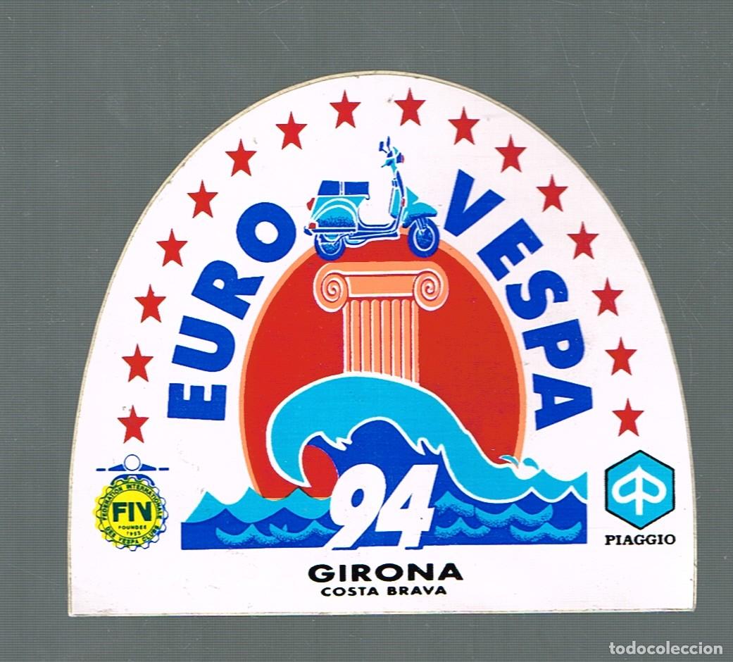 Pegatinas de colecci&oacute;n: 1994 PEGATINA Federation Internationale des Vespa Clubs - Piaggio - EURO VESPA 94 - GIRONA