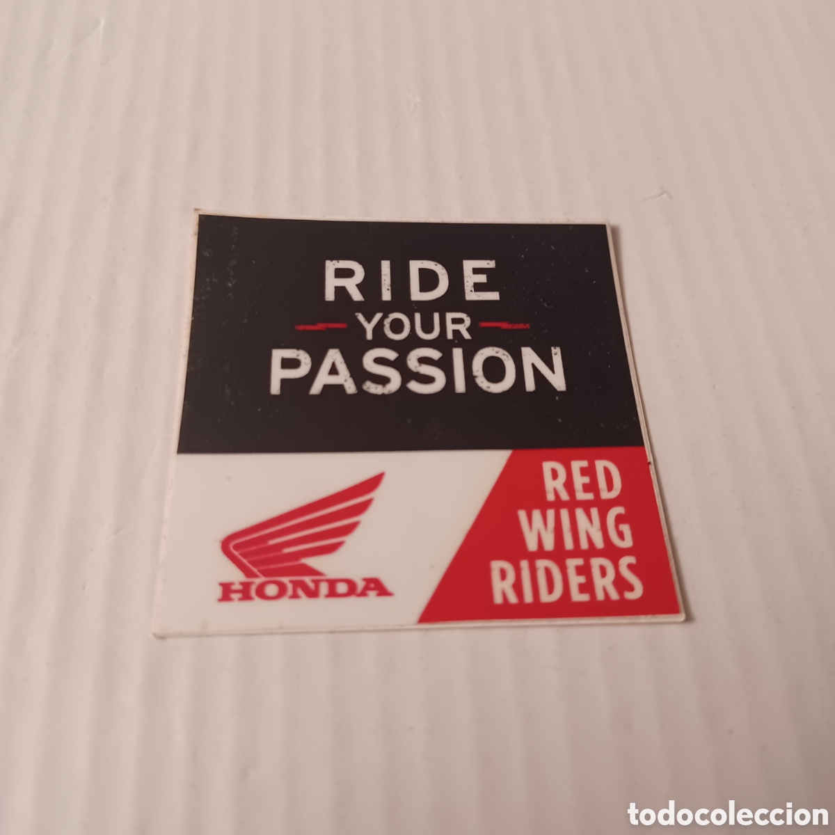 Pegatinas de colecci&oacute;n: Pegatina Adhesivo a&ntilde;os 80 motor Honda Ride your Passion peque&ntilde;a 5x5 cm