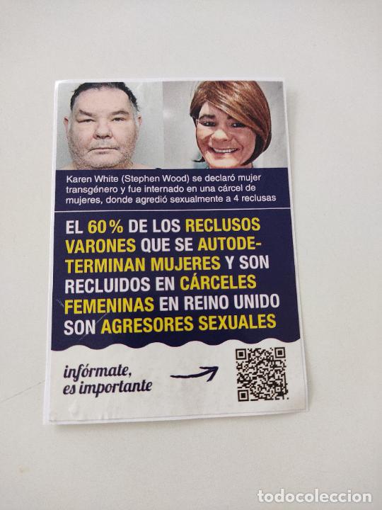 Pegatinas de colecci&oacute;n: PEGATINA PUBLICIDAD POL&Iacute;TICA ACCION DIVULGATIVA AJENA ALIANZA CBM CONTRA LEY TRANS MIDE 7,4 X 10,5CM