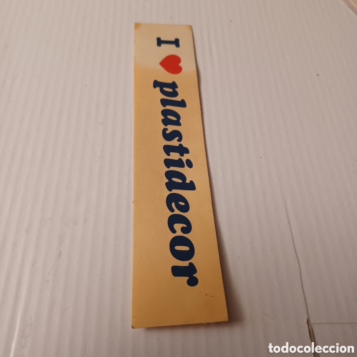 Pegatinas de colecci&oacute;n: Pegatina Adhesivo a&ntilde;os 80 I love Plastidecor 16,5x4 cm